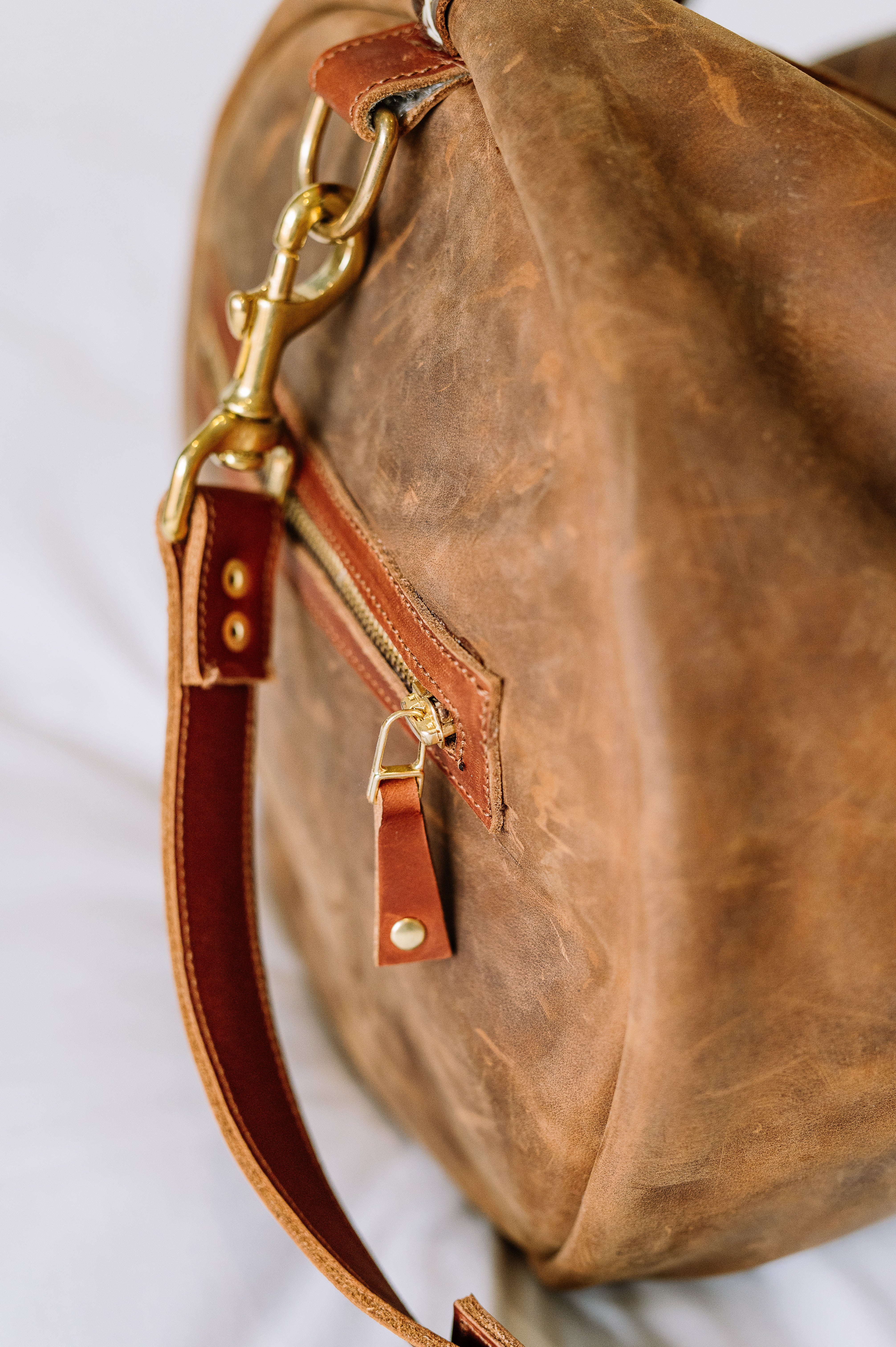 Leather Barrel Bag