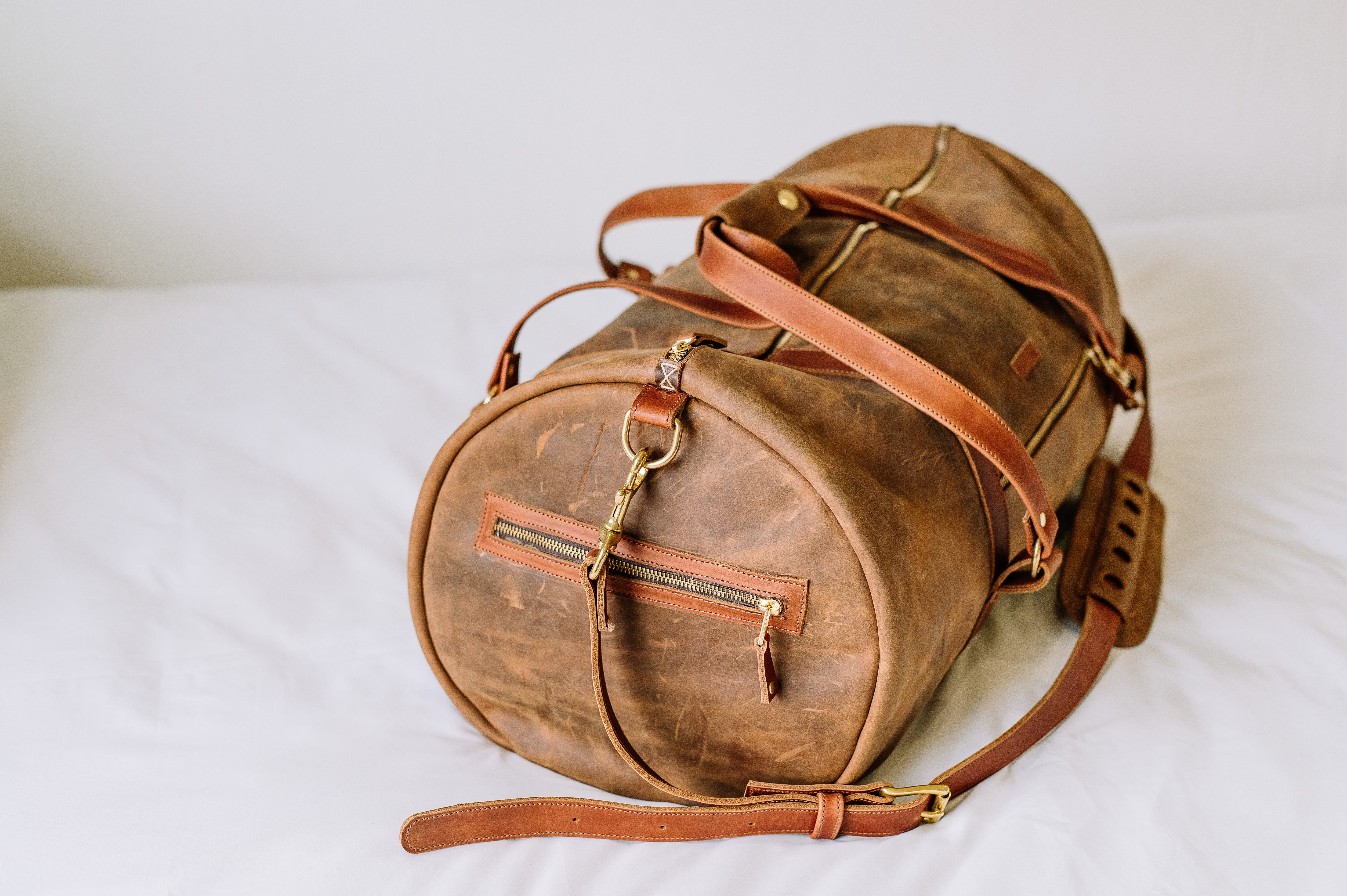 Leather Barrel Bag