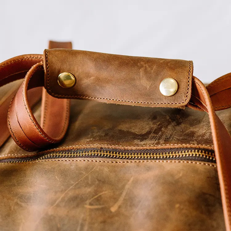 Leather Barrel Bag