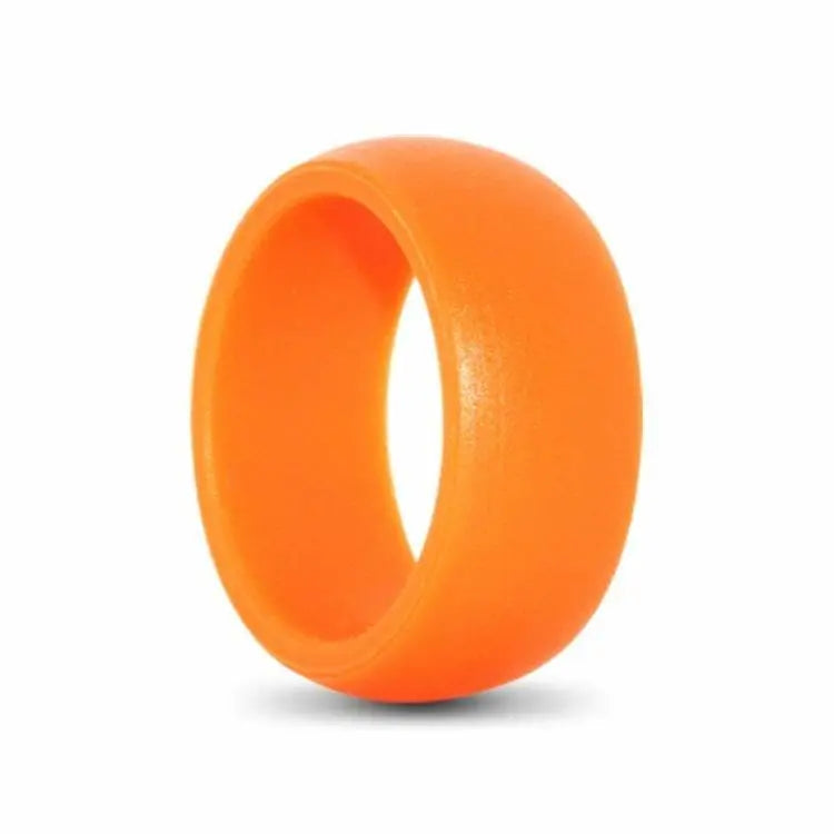 Men's orange clearance silicone wedding band